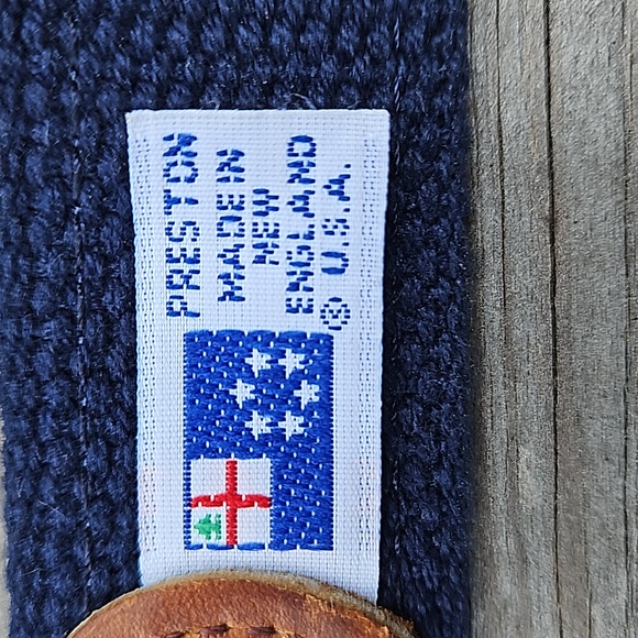 VINTAGE NEW PRESTON SIZE 42 CODE NAUTICAL FLAGS SAILING BELT BRASS LEATHER USA - Picture 7 of 16